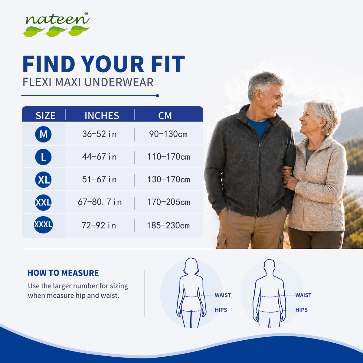 Find your fit, M to 3XL