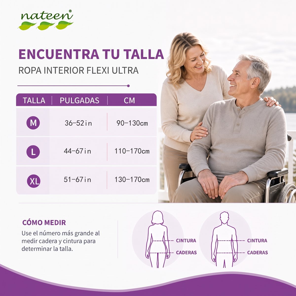 Encuentre su talla, M a XL